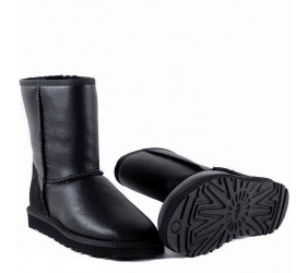 UGG Mens Classic Short Metallic Black