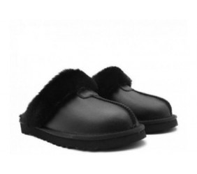 UGG Mens Slippers Scufette Metallic Black