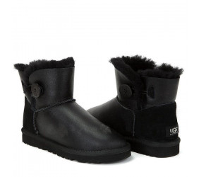 UGG Mini Bailey Button Metallic Black