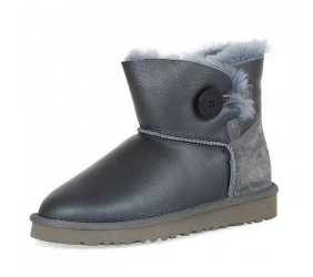 UGG Mini Bailey Button Metallic Grey