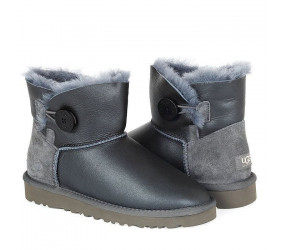 UGG Mini Bailey Button Metallic Grey