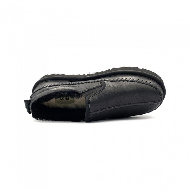 UGG Stitch Slip Leather Black