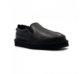 UGG Stitch Slip Leather Black