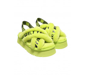 UGG W Disco Cross Slide Animalia Key Lime