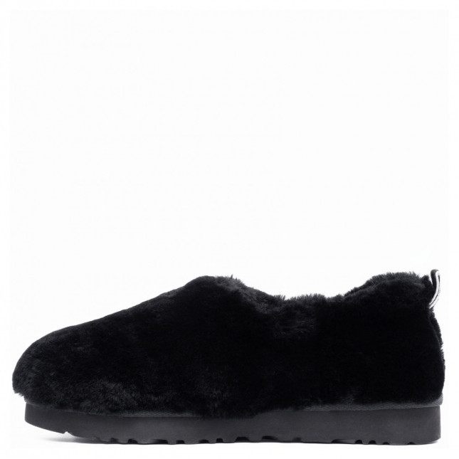 UGG Hailey Fluff Slippers Black