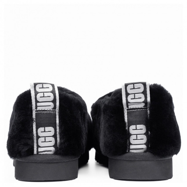 UGG Hailey Fluff Slippers Black