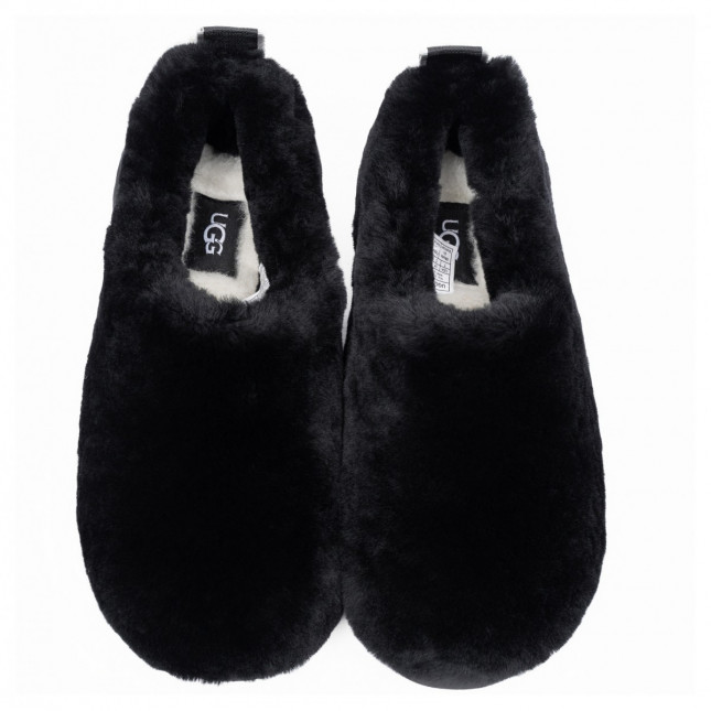 UGG Hailey Fluff Slippers Black