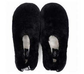 UGG Hailey Fluff Slippers Black
