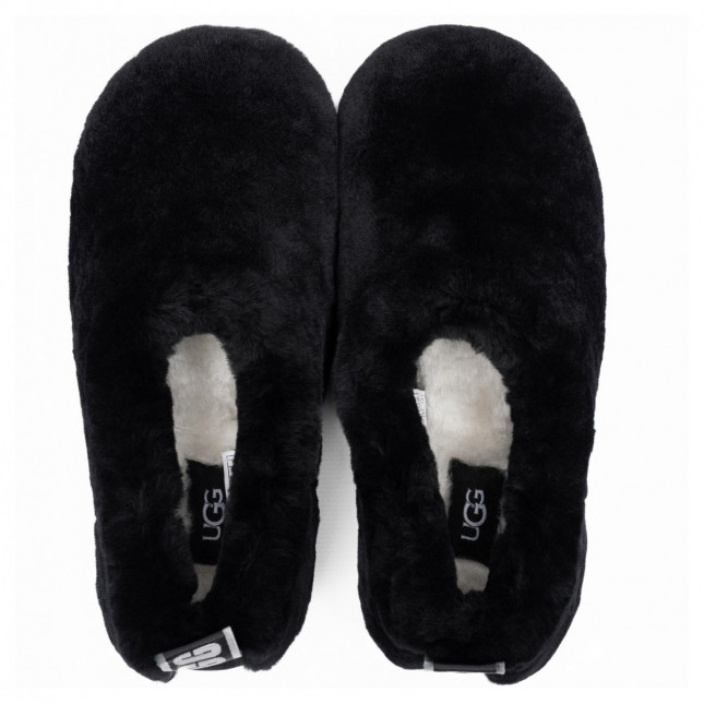 UGG Hailey Fluff Slippers Black