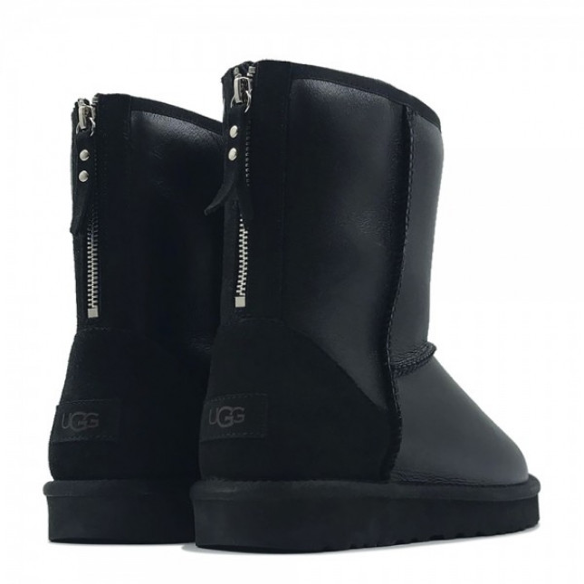 UGG Mens Classic Short Zip Metallic Black