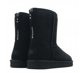 UGG Mens Classic Short Zip II Black