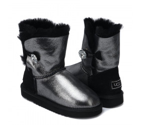 UGG Kids Bailey Button I Do Black